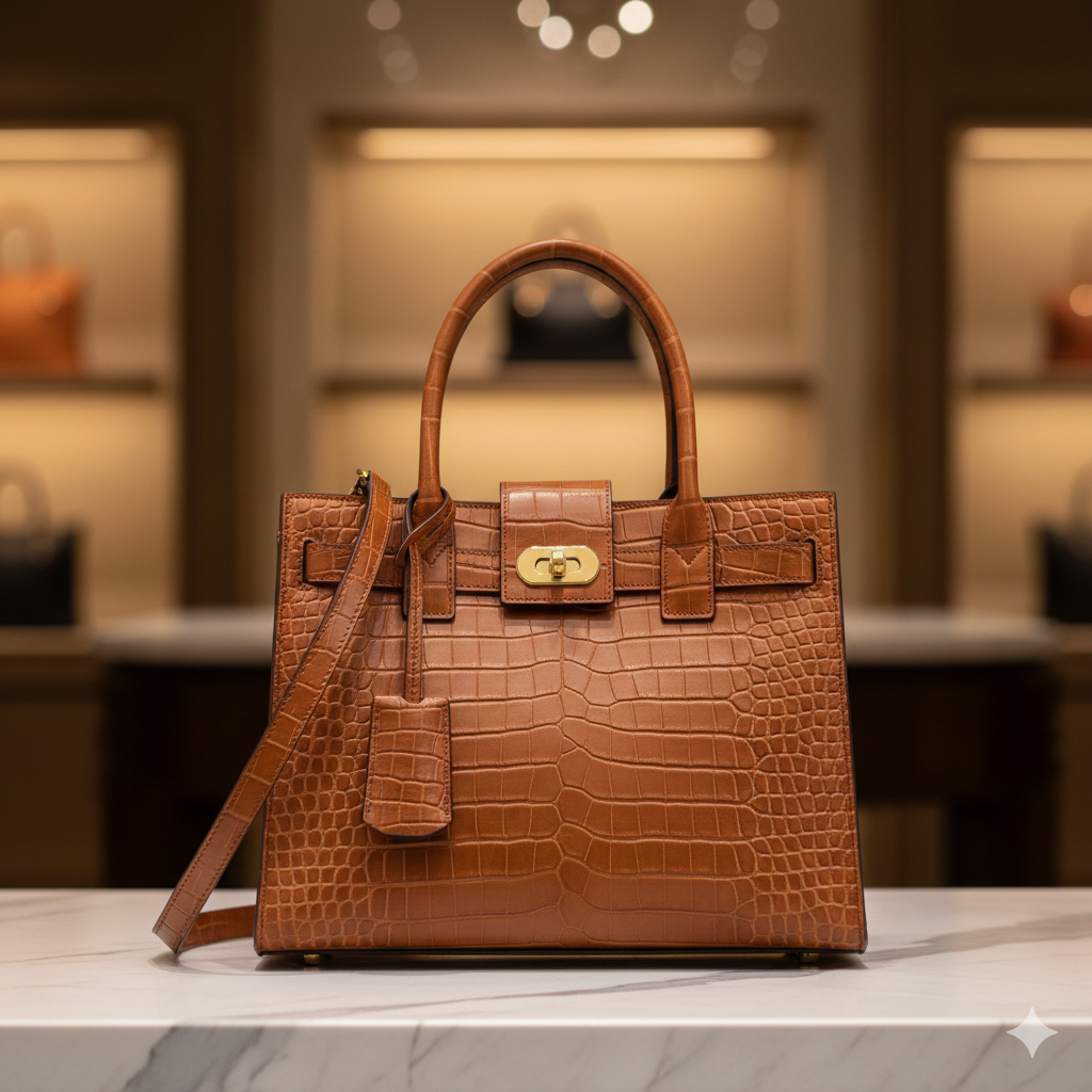 The "Aurelia" Croc-Effect Tote