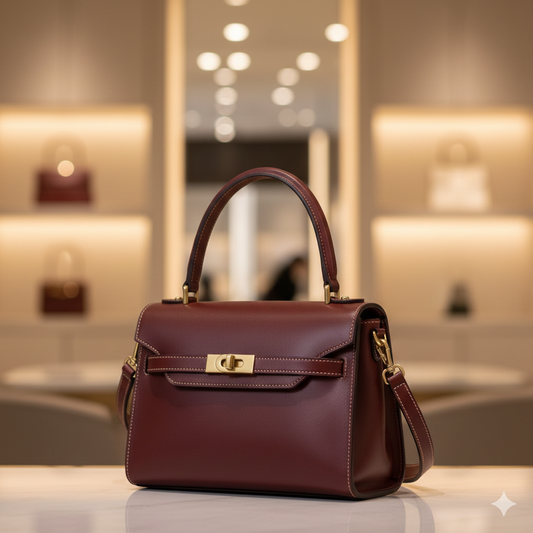 The "Bordeaux" Heritage Shoulder Bag