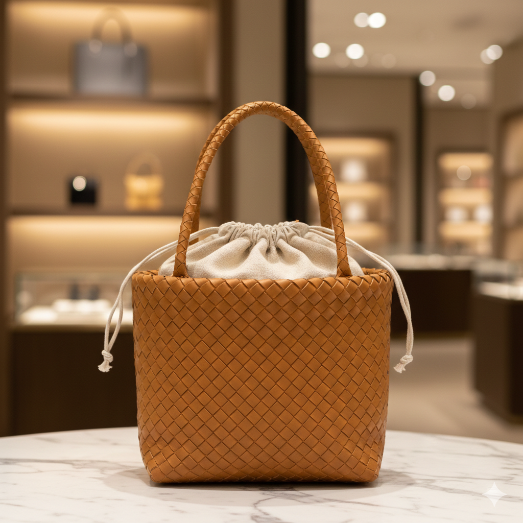 The "Sienna" Woven Leather Shopper